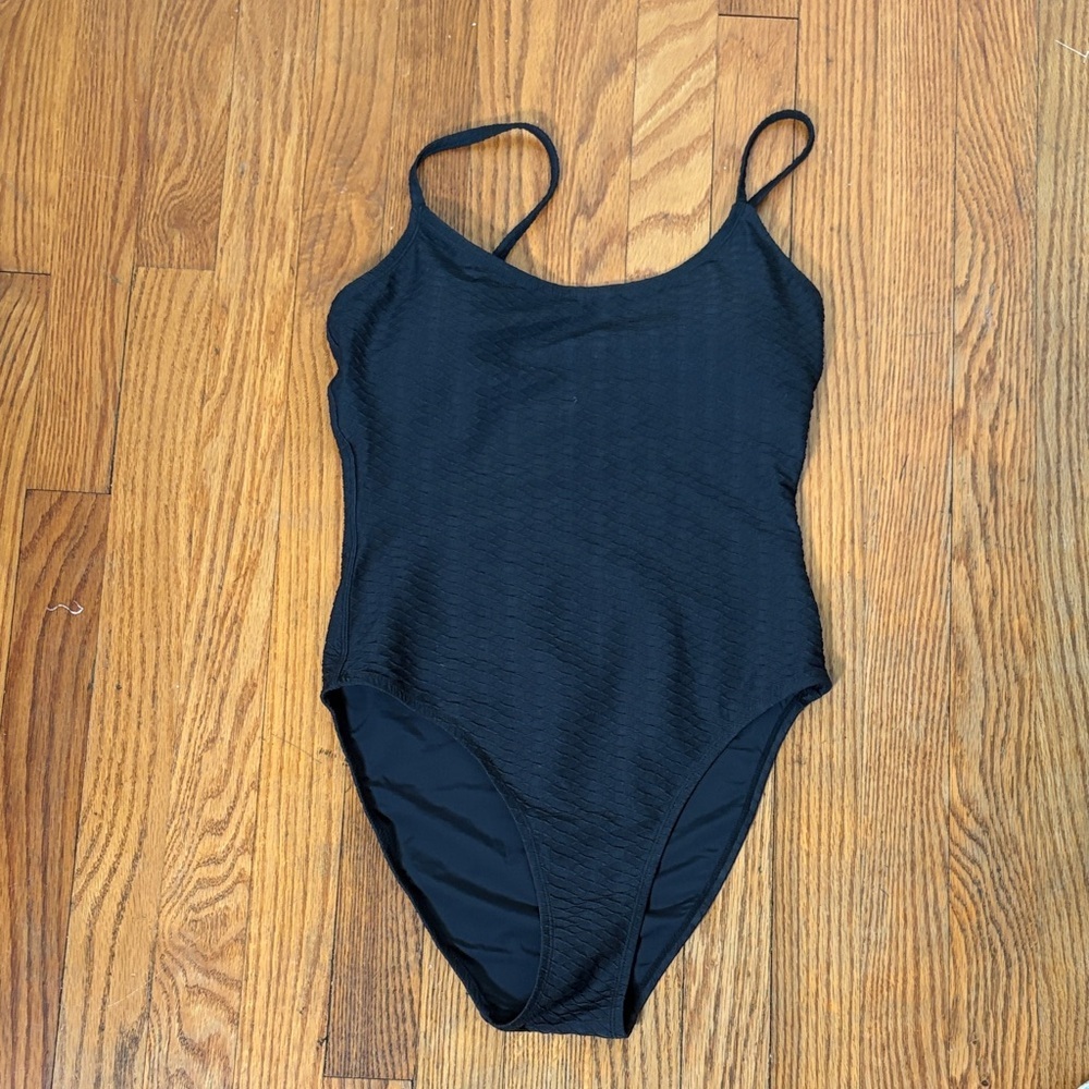 Andie Amalfi One Piece Swimsuit‎ Textured Black size Small NWOT